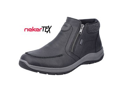 Rieker Herren Winterboots schwarz/TEX/Lammfell