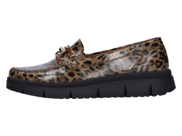 Waldlaeufer Damen Slipper PINA khaki/leo