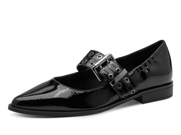 Marco Tozzi Damen Ballerina BlackPatent