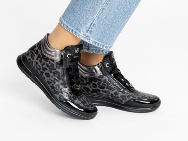 Ara Damen Sneaker High Osaka schwarz,steel,graphit