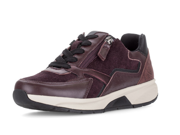 Gabor Damen Schnürschuh mulberry/black RV Rollingsoft