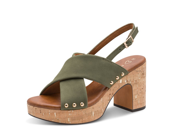 Marco Tozzi Damen Sandalette olive