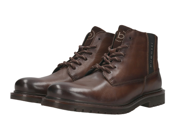 bugatti shoes Herren Schnürstiefel braun
