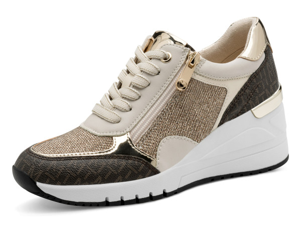 Marco Tozzi Damen Sneaker cream/comb Wedge
