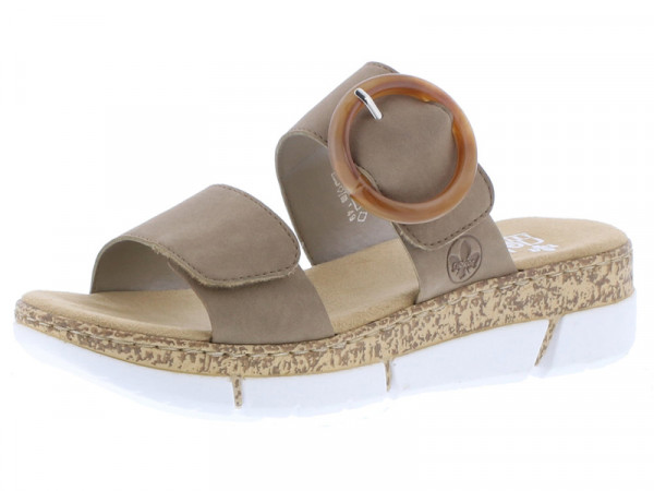 Rieker Damen Pantolette shell/Klett