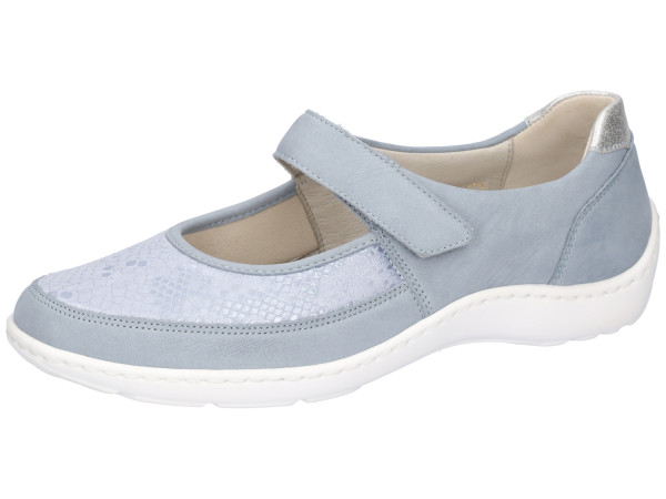 Waldläufer Damen Ballerina Henni sky/argento