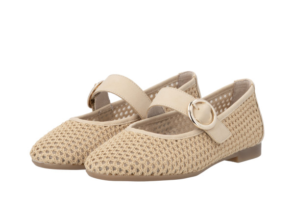 Remonte Damen Ballerina natur/gelocht
